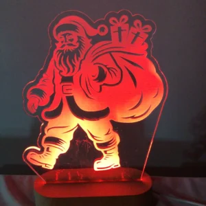Lampe acrylique pere noel