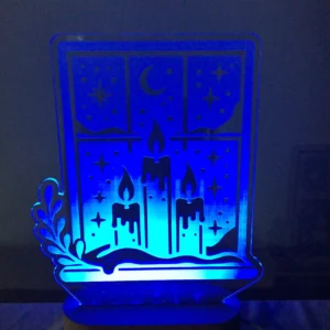 Lampe acrylique noel chandelle