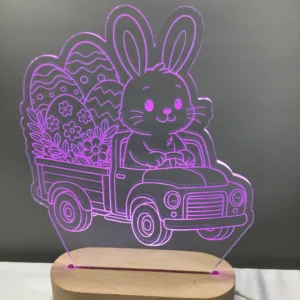 Lampe acrylique lapin
