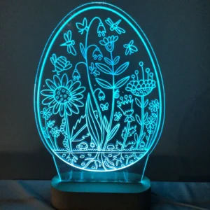 Lampe acrylique oeuf de paques