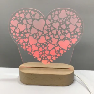 Lampe acrylique st-valentin