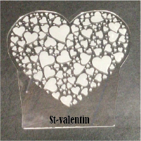 Plaque pour lampe Amour (St-Valentin)